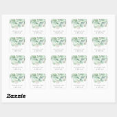 Botanische Sage Green Waterverf Succulent Wedding Vierkante Sticker (Vel)