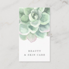 Botanische Sage Green Waterverf Succulerend vertic Visitekaartje