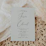 Botanische Sage Green Wedding Invitation Kaart<br><div class="desc">Botanical Sage Green Wedding Invitation Bekijk bijpassend collectie in onze Niche en Nest Store</div>