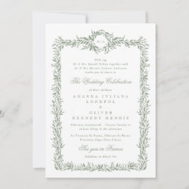 Botanische Sage Groene Classic Bladderachtige lijs Kaart