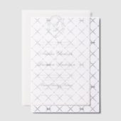 Botanische Sage Groene Monogram Crest Wedding Vellum Uitnodigingen (Offset (Uitnodiging))