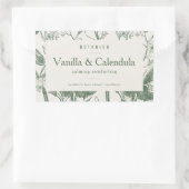 Botanische sage, kalk, modern eenvoudig product rechthoekige sticker (Tas)