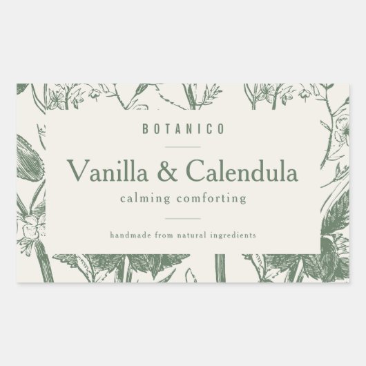 Botanische sage, kalk, modern eenvoudig product rechthoekige sticker (Voorkant)
