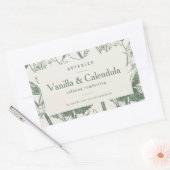 Botanische sage, kalk, modern eenvoudig product rechthoekige sticker (Envelop)