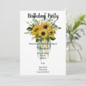 BOTANISCHE SAGE SUNFLOWERS EUCALYPTUS BOUQUET KAART (Staand voorkant)