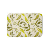 Botanische salie groen vijgenblad patroon badmat (Voorkant)