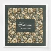 Botanische Salie Servetten Lux Pastel Eettafel Acc (Voorkant)