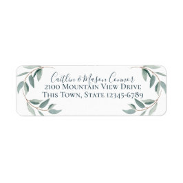 Botanische salie Waterverf Wispy Leaves Etiket