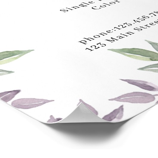 Botanische Salon prijslijst Poster (Hoek)