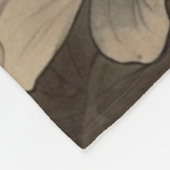  botanische scène blauwe kraan aanpasbaar fleece deken (Hoek)