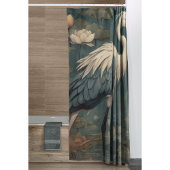 botanische scène blauwe kraan en lotus ook douchegordijn