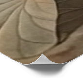  botanische scène blauwe kraan en lotus poster (Hoek)