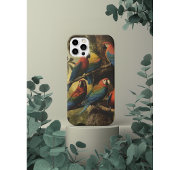  botanische scène kleurrijke papegaaien in een boo Case-Mate iPhone case