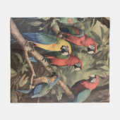  botanische scène kleurrijke papegaaien in een boo fleece deken (Voorkant (Horizontaal))