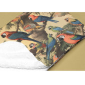  botanische scène kleurrijke papegaaien in een boo fleece deken