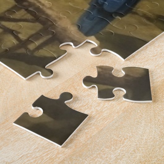 botanische scène kleurrijke papegaaien in een boo legpuzzel (Zijkant)