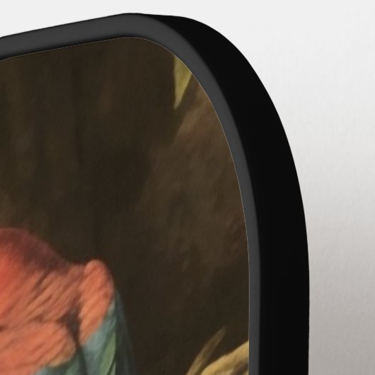  botanische scène kleurrijke papegaaien in een boo pickleball paddle (Links Detail)