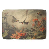botanische scène kolibries en bloemen badmat (Voorkant)