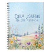 Botanische scène naam Gepersonaliseerd Dagelijks J Notitieboek (Voorkant)