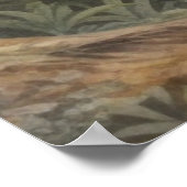  botanische scène olifant door oerwoud river poster (Hoek)