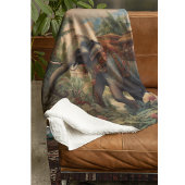  botanische scène olifant met howdah fleece deken