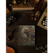  botanische scène olifant met howdah notitieboek