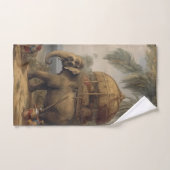  botanische scène olifant met howdah ook bad handdoek (Handdoek)