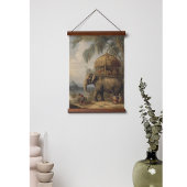 botanische scène olifant met howdah ook hangend wandkleed