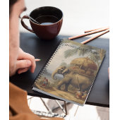  botanische scène olifant met howdah ook notitieboek