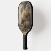  botanische scène olifant met howdah ook pickleball paddle (Links)