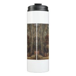  botanische scène olifant met howdah ook thermosbeker