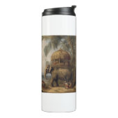  botanische scène olifant met howdah ook thermosbeker (Gedraaid links)