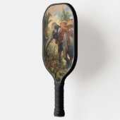  botanische scène olifant met howdah pickleball paddle (Links)
