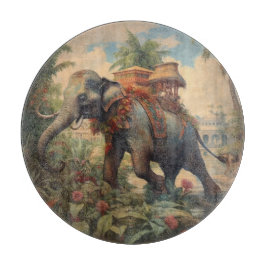  botanische scène olifant met howdah snijplank