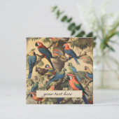  botanische scène papegaaien aanpasbaar (Staand voorkant)