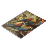  botanische scène papegaaien aanpasbaar notitieboek (Linkerzijde)