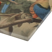  botanische scène papegaaien aanpasbaar snijplank (Hoek)