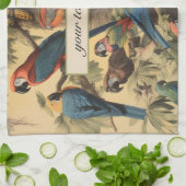  botanische scène papegaaien aanpasbaar theedoek (Gevouwen)