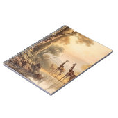  botanische scène van giraffen bij de rivier notitieboek (Linkerzijde)