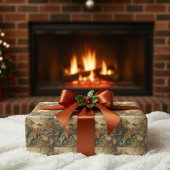  botanische scène van kolibriden en bloemen cadeaupapier