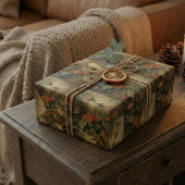  botanische scène van kolibriden en bloemen cadeaupapier