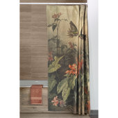  botanische scène van kolibriden en bloemen douchegordijn