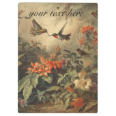  botanische scène van kolibriden en bloemen klembord (Achterkant)