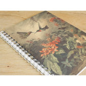  botanische scène van kolibriden en bloemen notitieboek