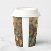  botanische scène van kolibriden en bloemen papieren bekers (Rechts)