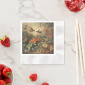  botanische scène van kolibriden en bloemen servet (Insitu)