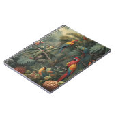 Botanische scène van papegaaien en ananassen notitieboek (Linkerzijde)