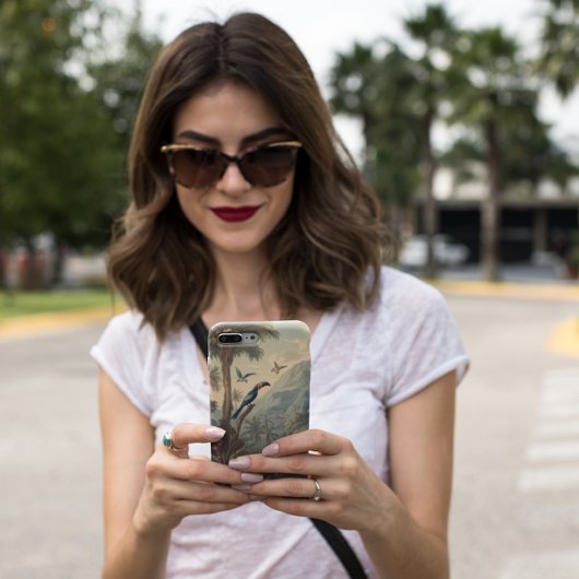  botanische scène van Toucans en Flowers Case-Mate iPhone Case