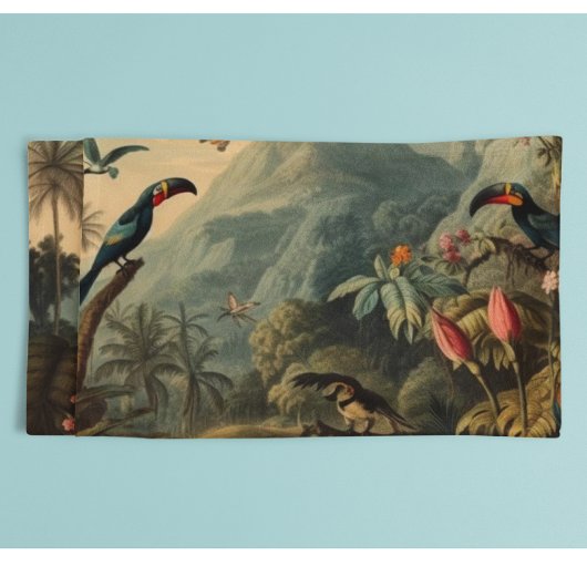  botanische scène van Toucans en Flowers Fleece Deken