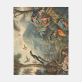  botanische scène van Toucans en Flowers Fleece Deken (Voorkant)